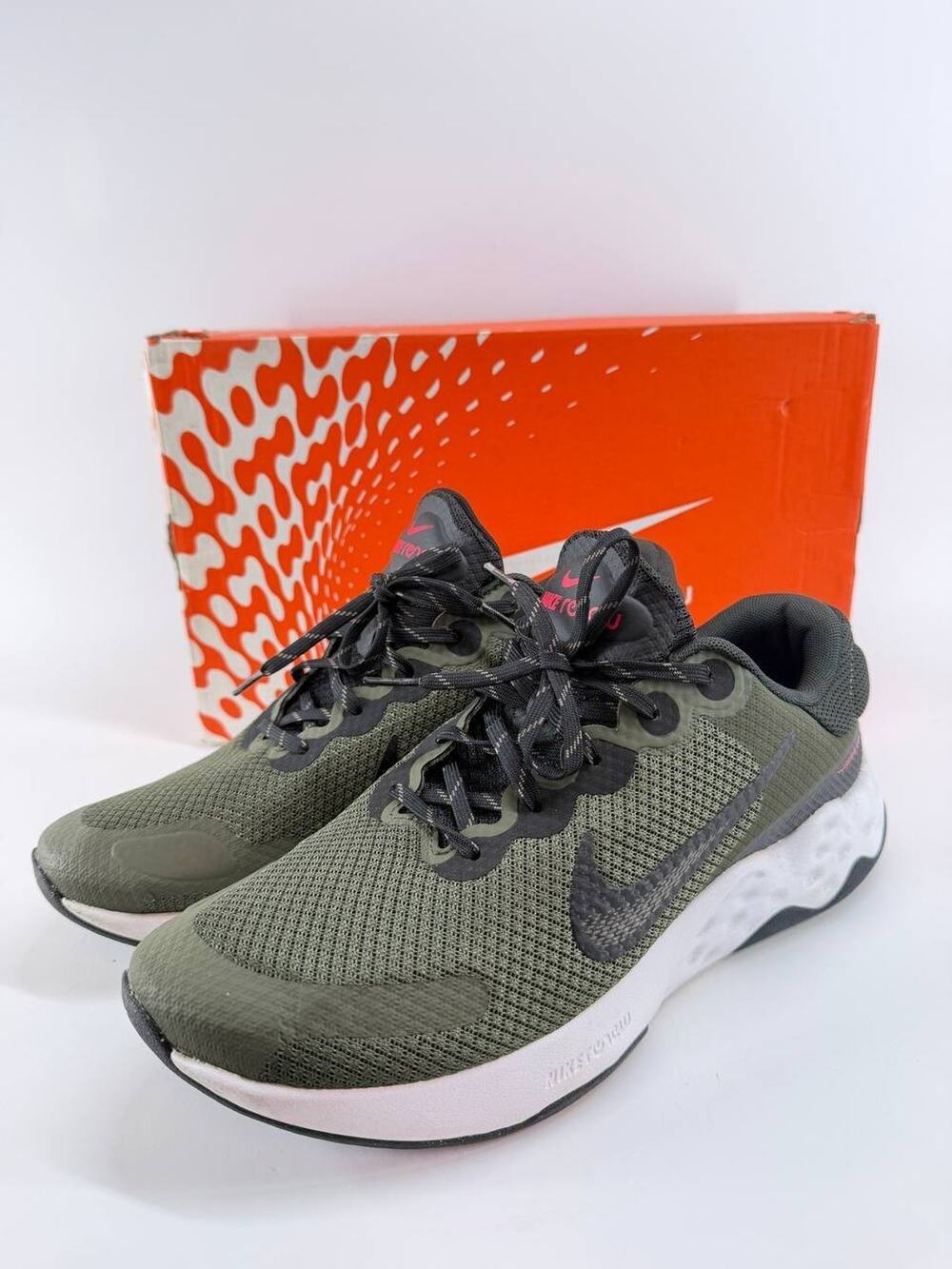 Nike Renew Ride 3 Men’s Running Shoes Cargo Khaki Black DC8185-300 Size 9.5